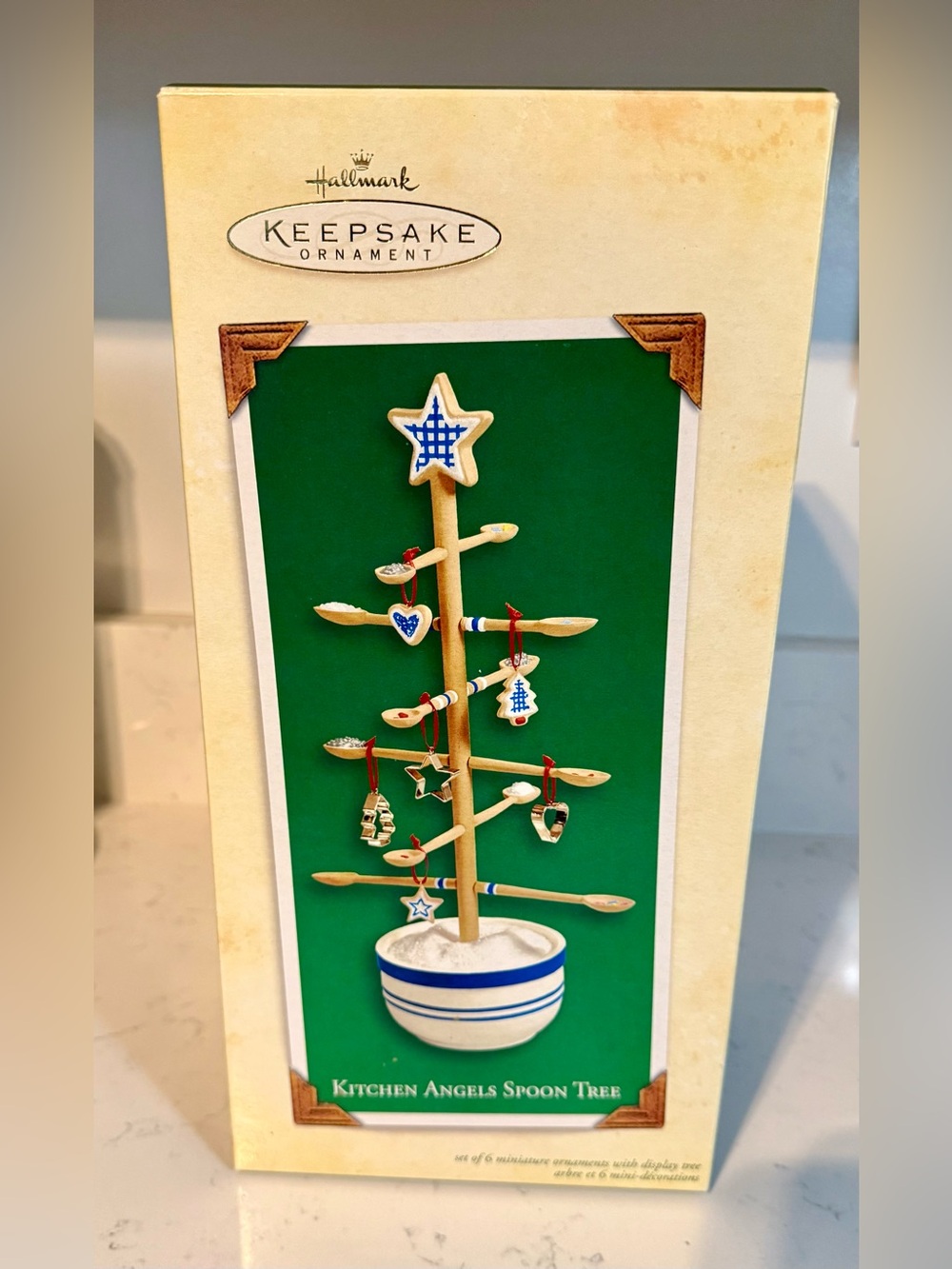 Vintage 2003 Hallmark Keepsake Kitchen Angels Spoon Tree/Miniature Ornaments